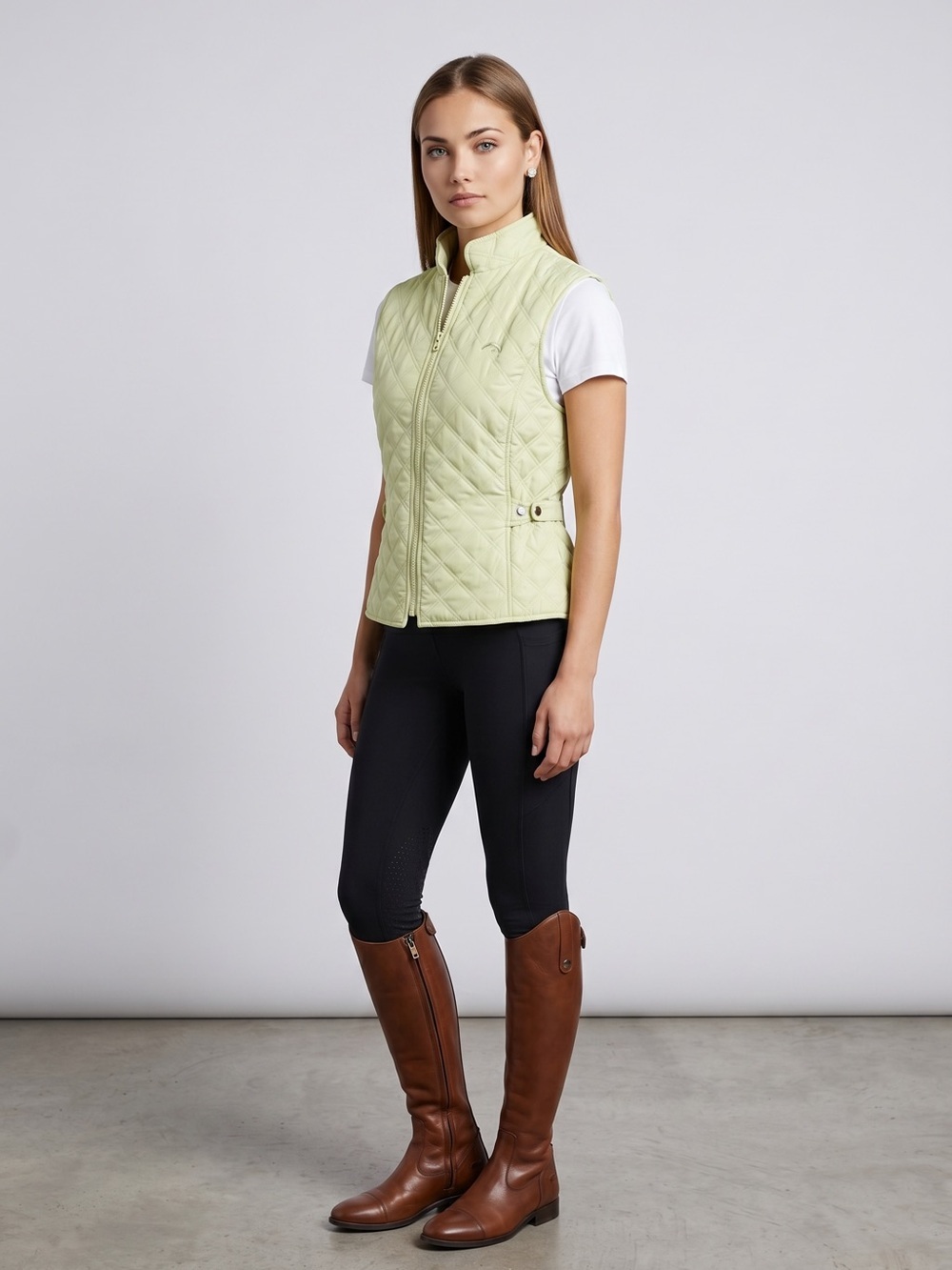 🌻Riding Sport Ladies’ Light Green Quilted Annie Vest Size Small